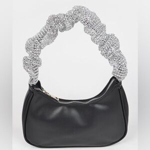 ($8 or Free with additional purchase)Black Handbag with Silver handle